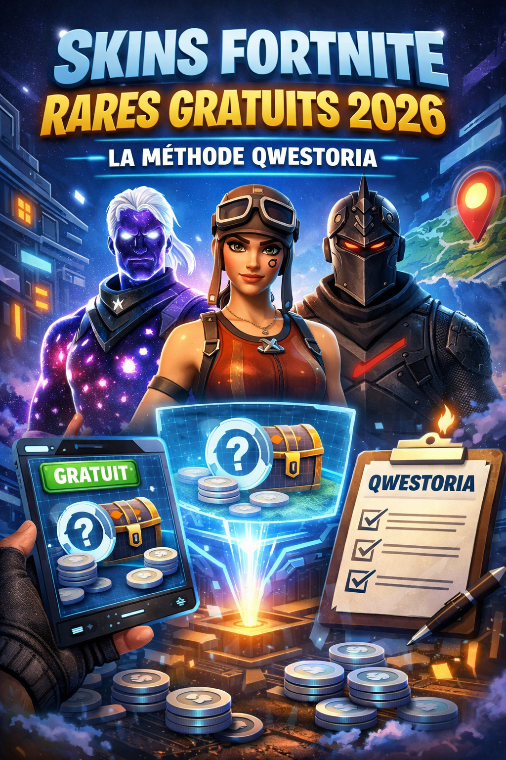 Skins Fortnite Rares Gratuits 2026 : La Méthode Qwestoria