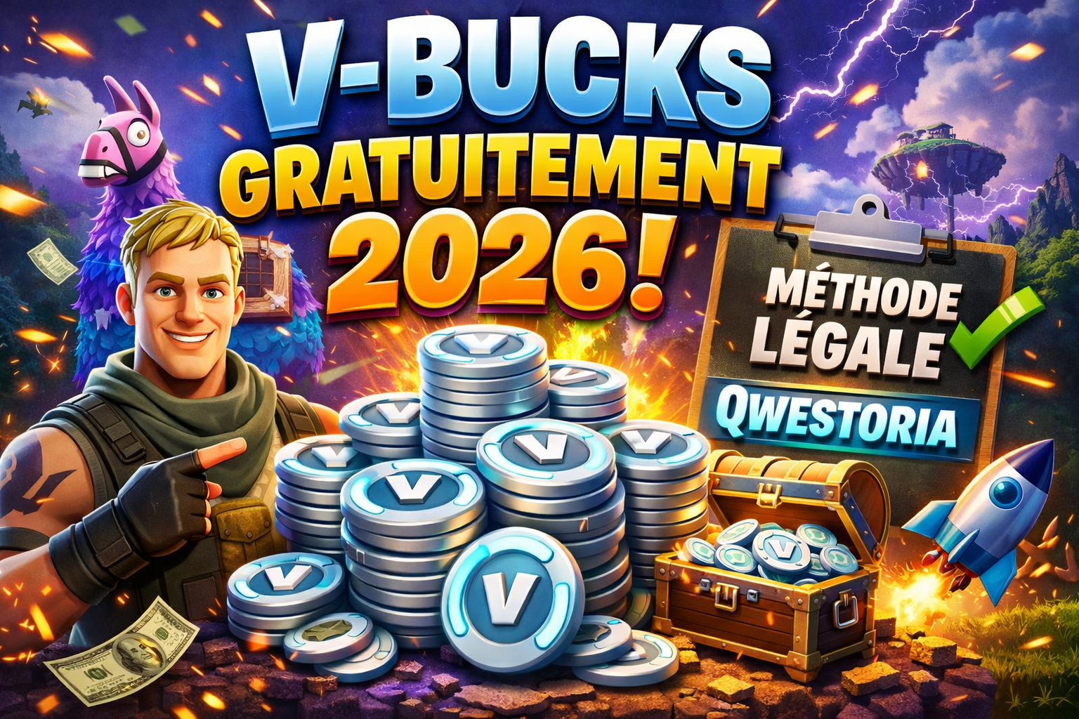 Comment avoir des V-Bucks gratuits sur Fortnite 2026