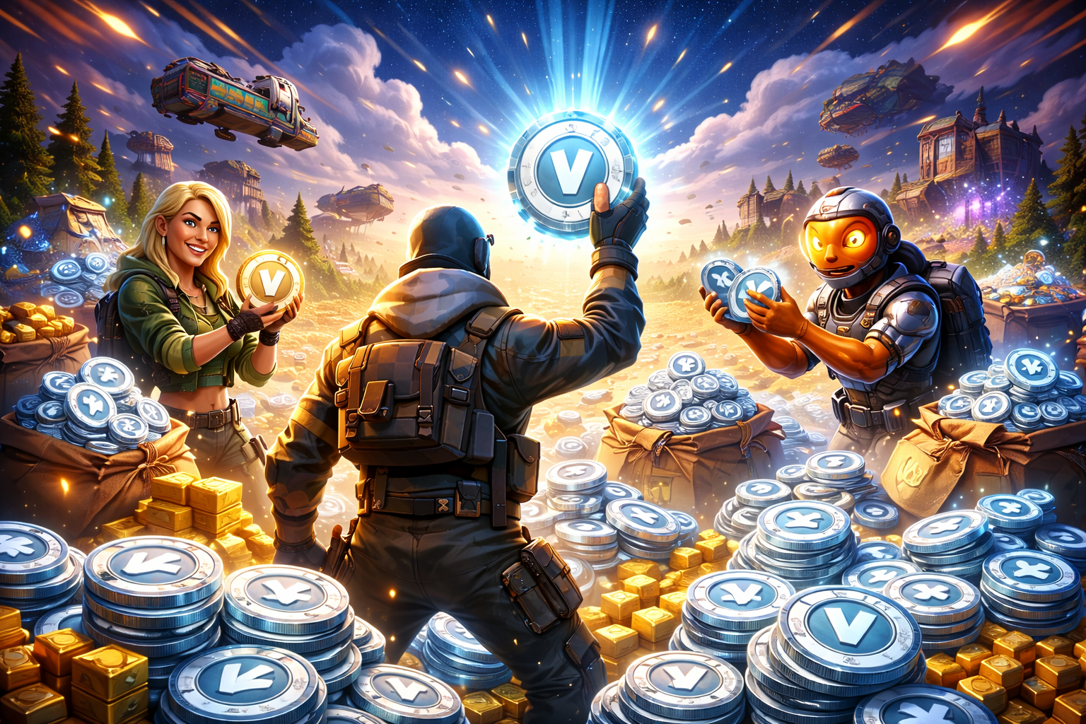V-Bucks Fortnite 2026 : Comment en gagner sans se ruiner