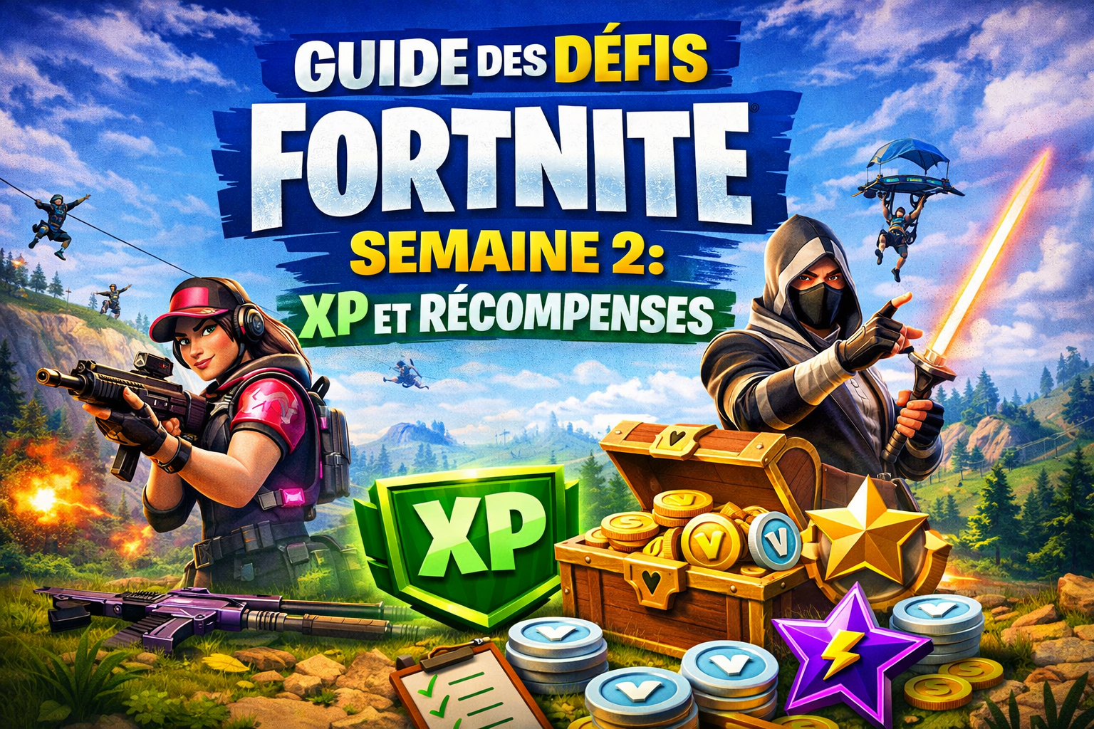 Guide des défis Fortnite Semaine 2 : XP et récompenses