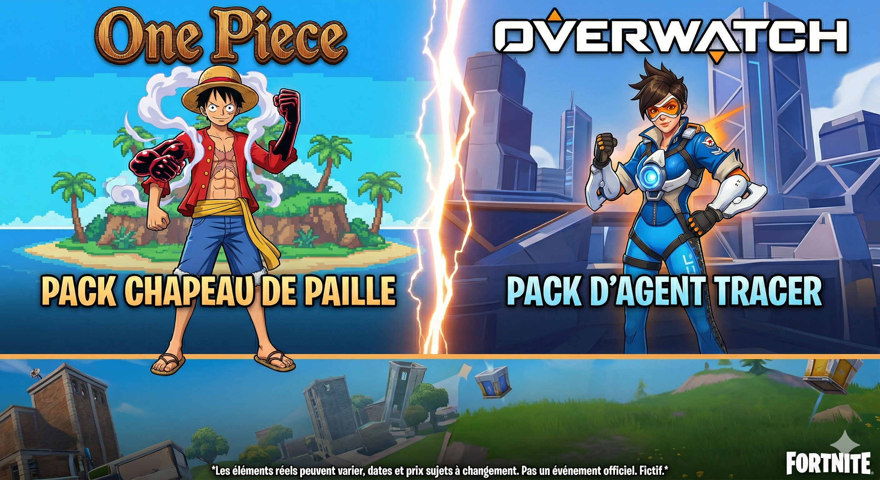 Skins One Piece et Overwatch sur Fortnite : Date et prix