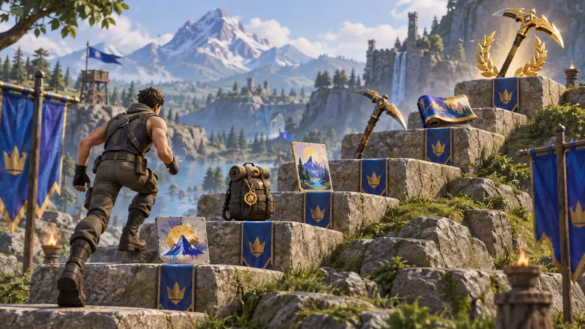 Un joueur gravit les paliers des récompenses Classées Fortnite Override
